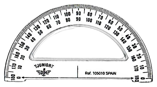 фото Транспортир 180° domingo ferrer, длина 10 см прозрачный