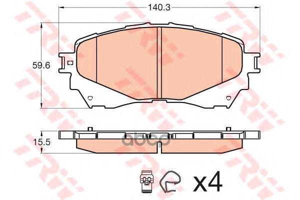 

Колодки Тормозные Mazda 6 (12-) Передние (4Шт.) Trw Gdb3580