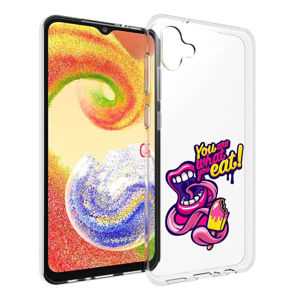 

Чехол MyPads ты-то-что-ты-ешь для Samsung Galaxy A04, Прозрачный, Tocco