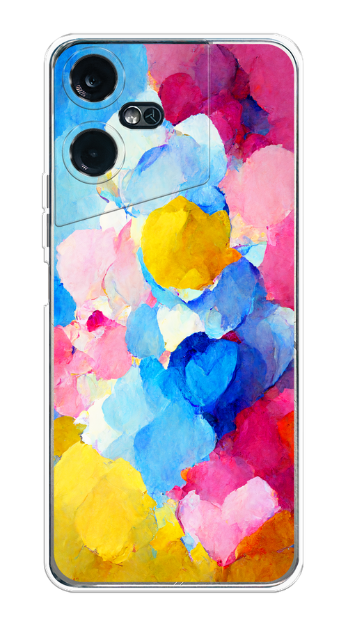 

Чехол на Tecno Pova Neo 3 "Яркие пятна", Синий;голубой;желтый;розовый, 304450-1