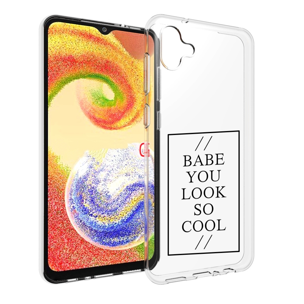 

Чехол MyPads ты-выглядишь-очень-круто для Samsung Galaxy A04, Прозрачный, Tocco
