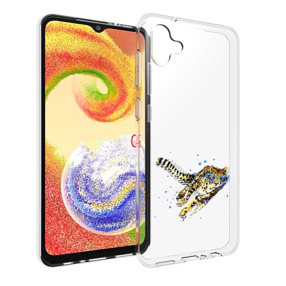 

Чехол MyPads гепард в очках для Samsung Galaxy A04, Прозрачный, Tocco