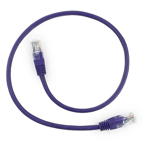 

Кабель Cablexpert RJ45-RJ45, M-M 0,25м Violet (PP12-0.25M/V), Фиолетовый, PP12-0.25M/V