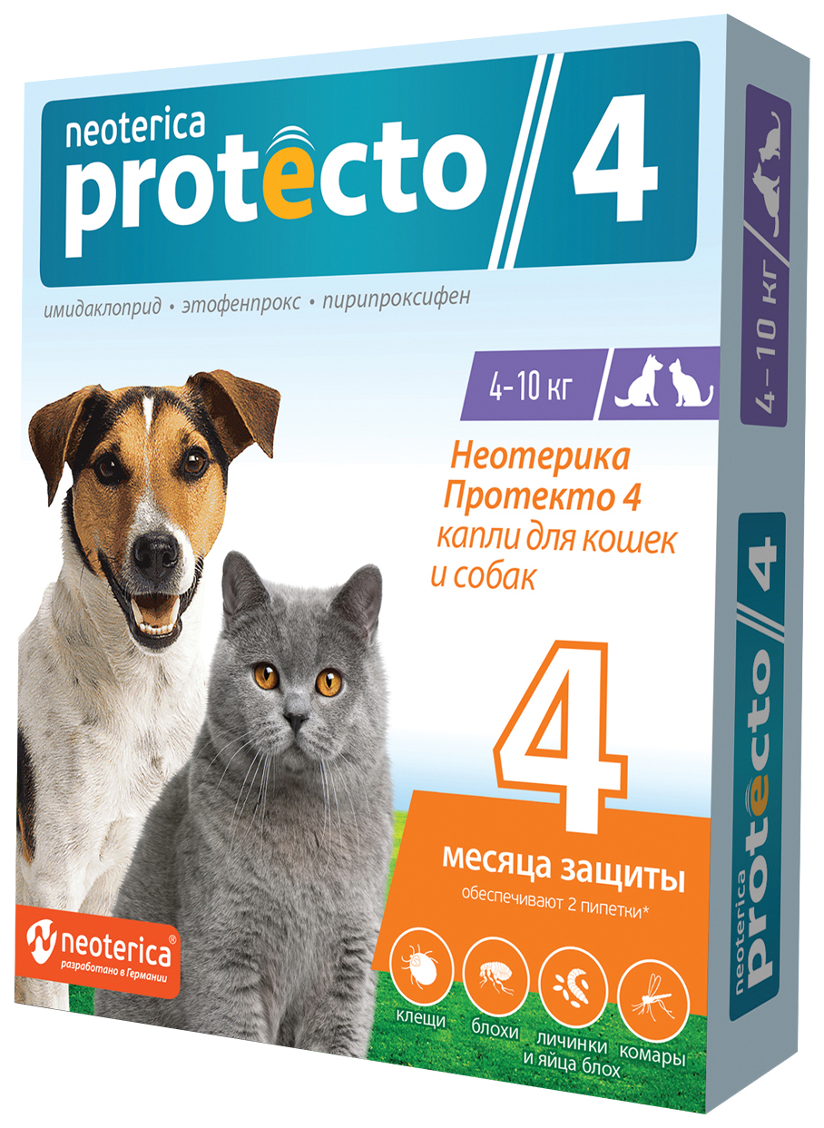 фото Protecto neoterica 4, капли для кошек и собак 4-10кг