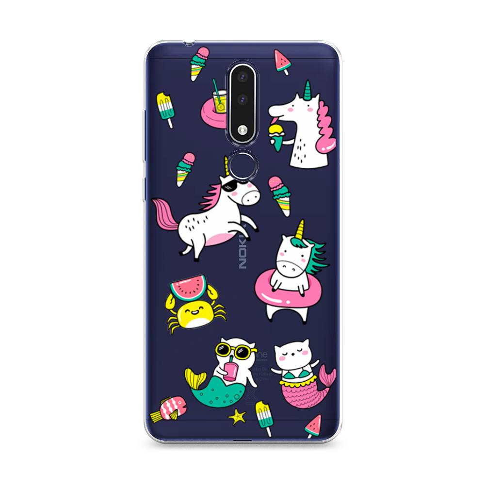 

Чехол Awog на Nokia 3.1 Plus / Нокиа 3.1 Plus "На отдыхе", Белый;голубой;розовый, 122850-2
