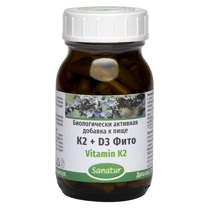 

Санатур K2+D3 Фито MINDLY Daily капсулы массой 300 мг 90 шт.