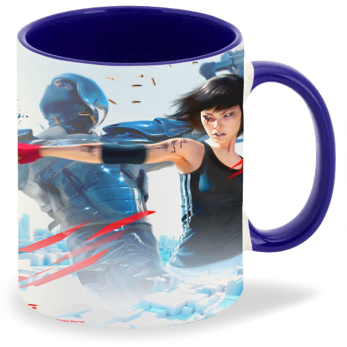 

Кружка CoolPodarok Mirrors Edge Удар кулаком, Mirrors Edge Удар кулаком