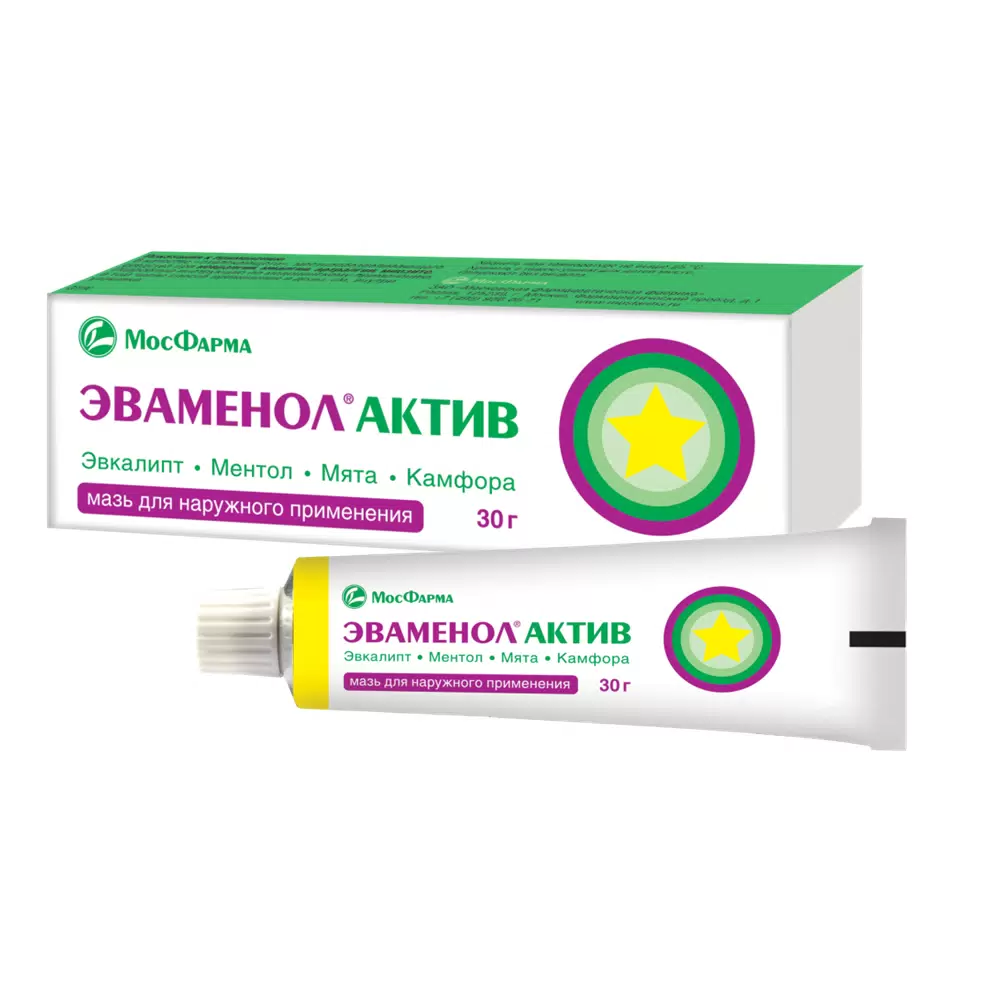

Эваменол Актив мазь для наружного применения туба 30 г 1 шт.