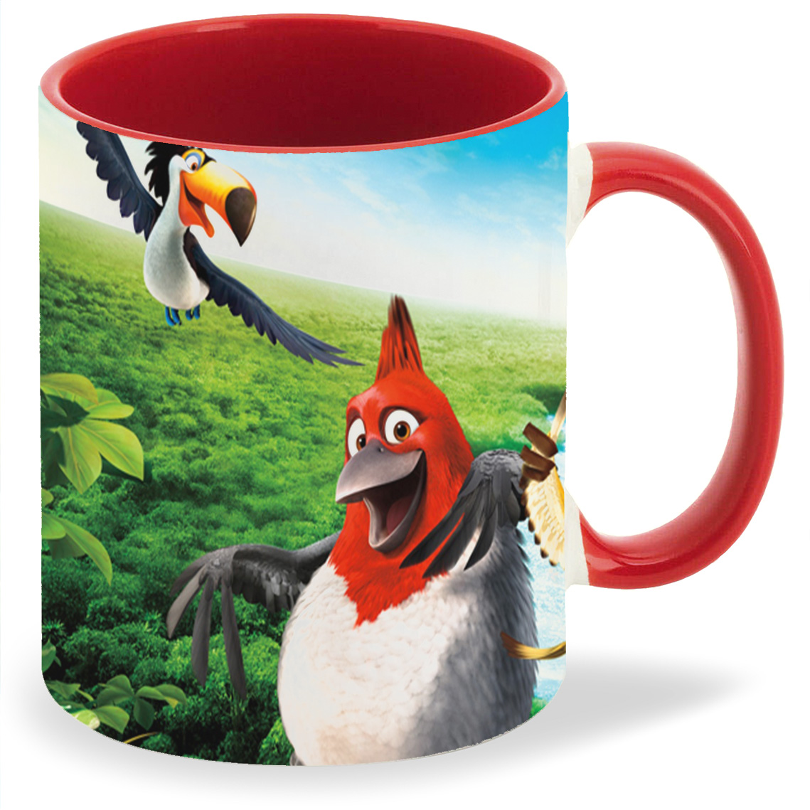 

Кружка CoolPodarok Мультфильм.Рио на фоне леса птицы, Мультфильм.Рио на фоне леса птицы