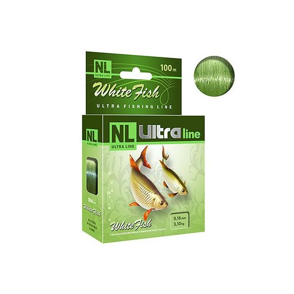 

Монофильная леска AQUA NL ULTRA WHITE FISH (Белая рыба) 100m 0,16mm (1 штука), NL ULTRA WHITE FISH летняя