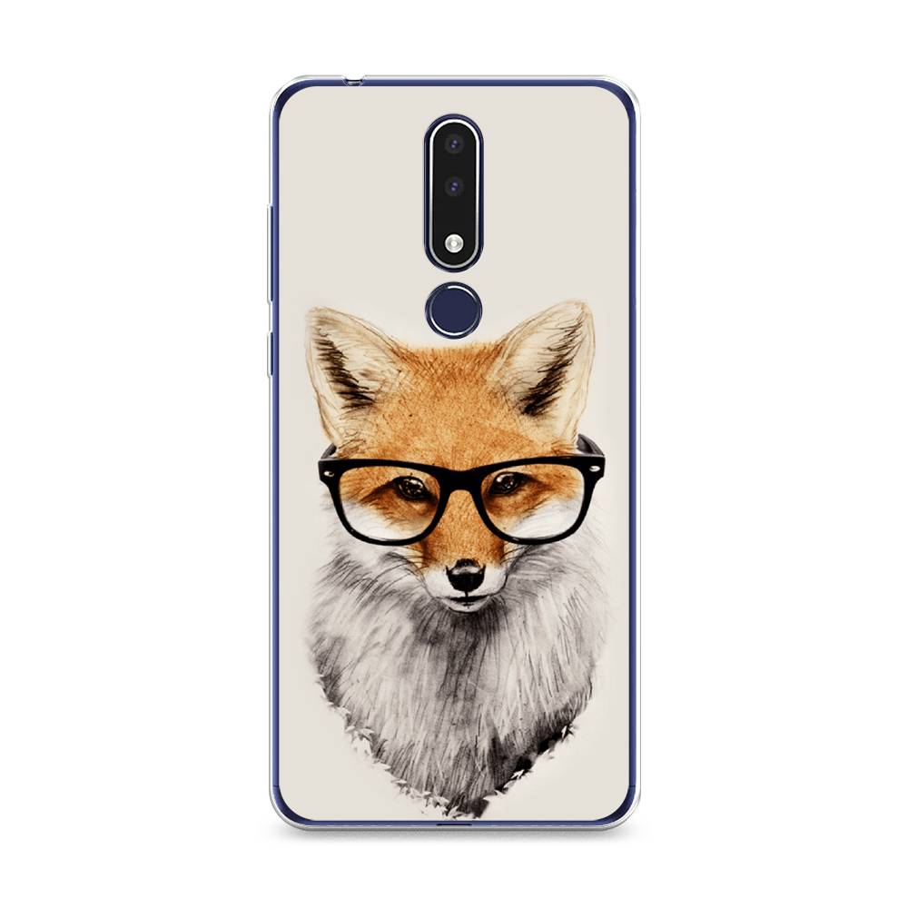 

Чехол Awog на Nokia 3.1 Plus / Нокиа 3.1 Plus "Лиса в очках", Бежевый, 122850-10