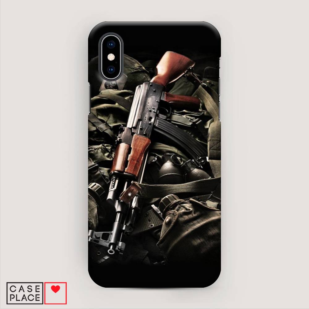 

Пластиковый чехол "Автомат" на Apple iPhone XS (10S), 11820-4