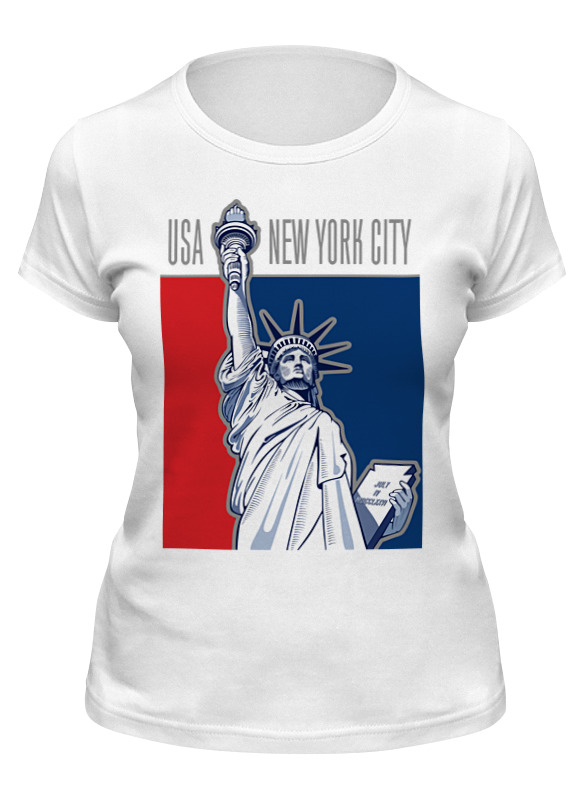 

Футболка женская Printio New york city белая S, Белый, New york city