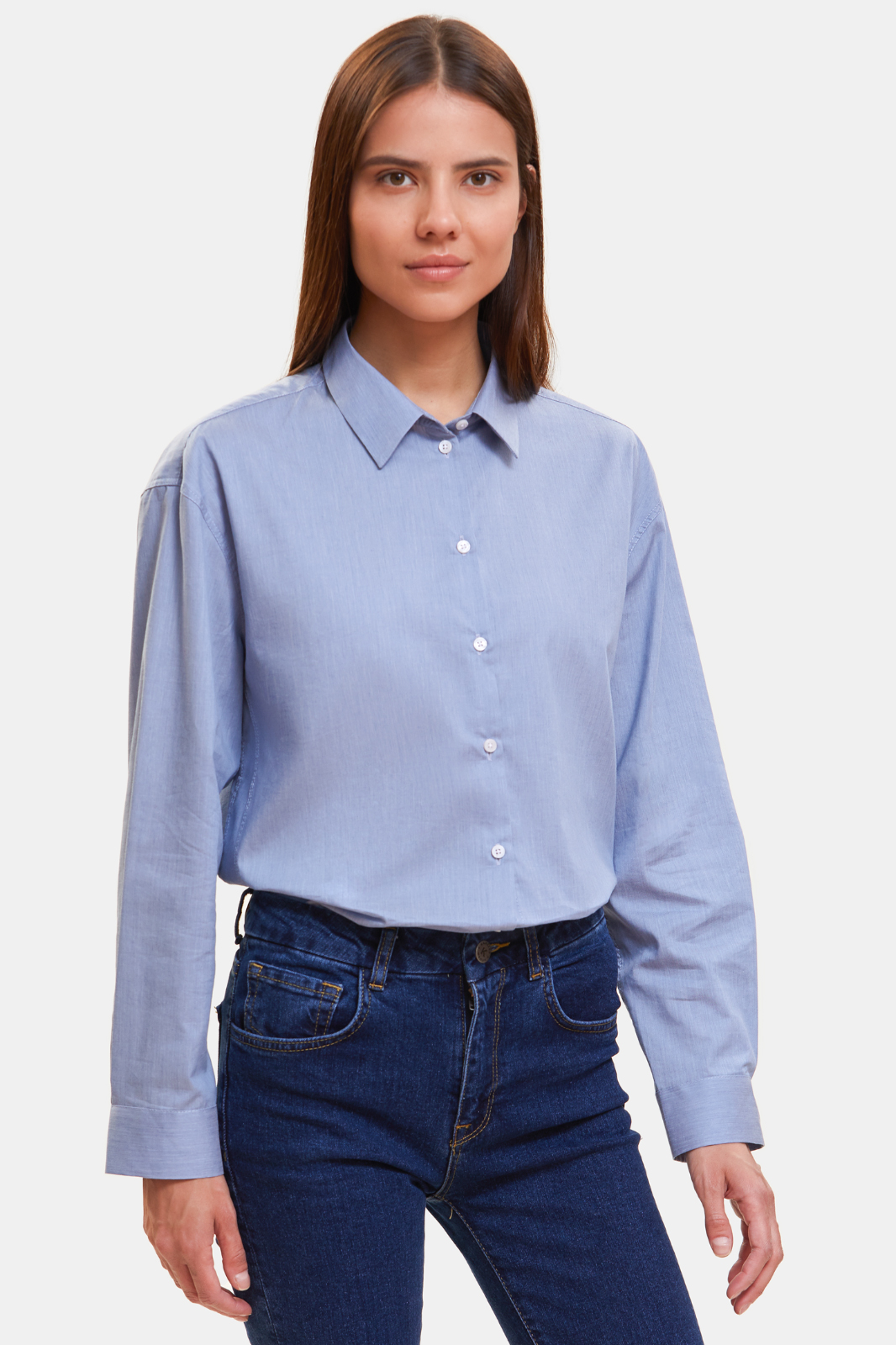 Рубашка женская Kanzler 3S-44WOS-11155-12 голубая M