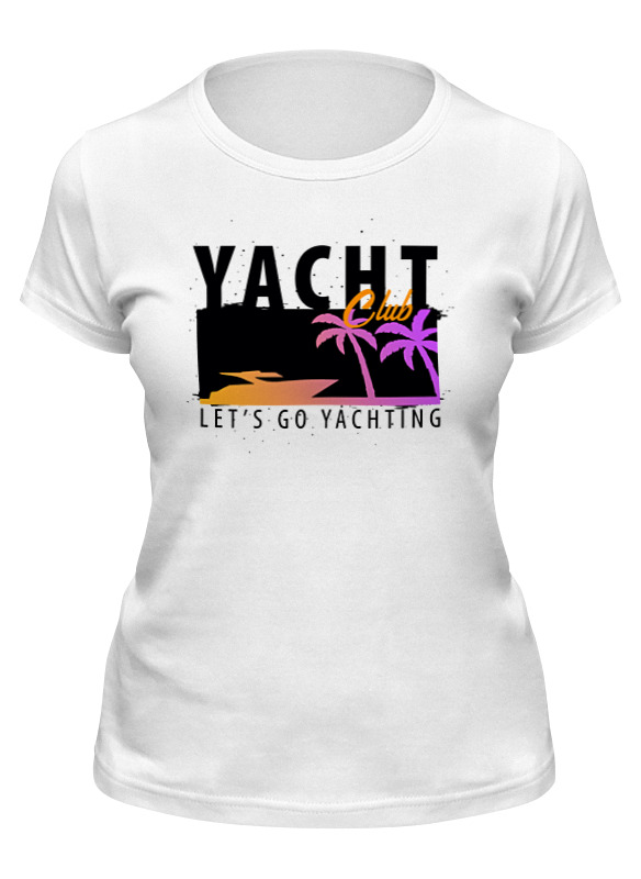 

Футболка женская Printio Yacht club белая S, Белый, Yacht club