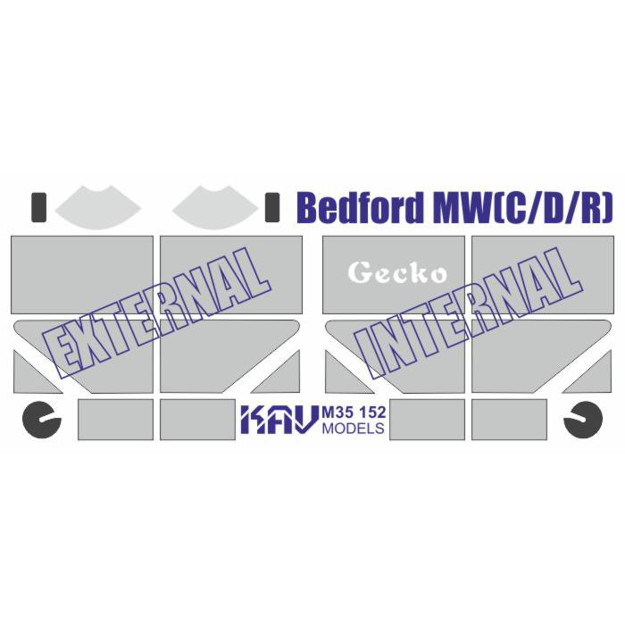 

Окрасочная маска KAV models 1/35 на Bedford MW Gecko M35 152