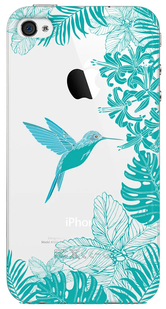 

Чехол Deppa Art Case Jungle колибри для Apple iPhone 4/4S + защитная пленка, Art Case