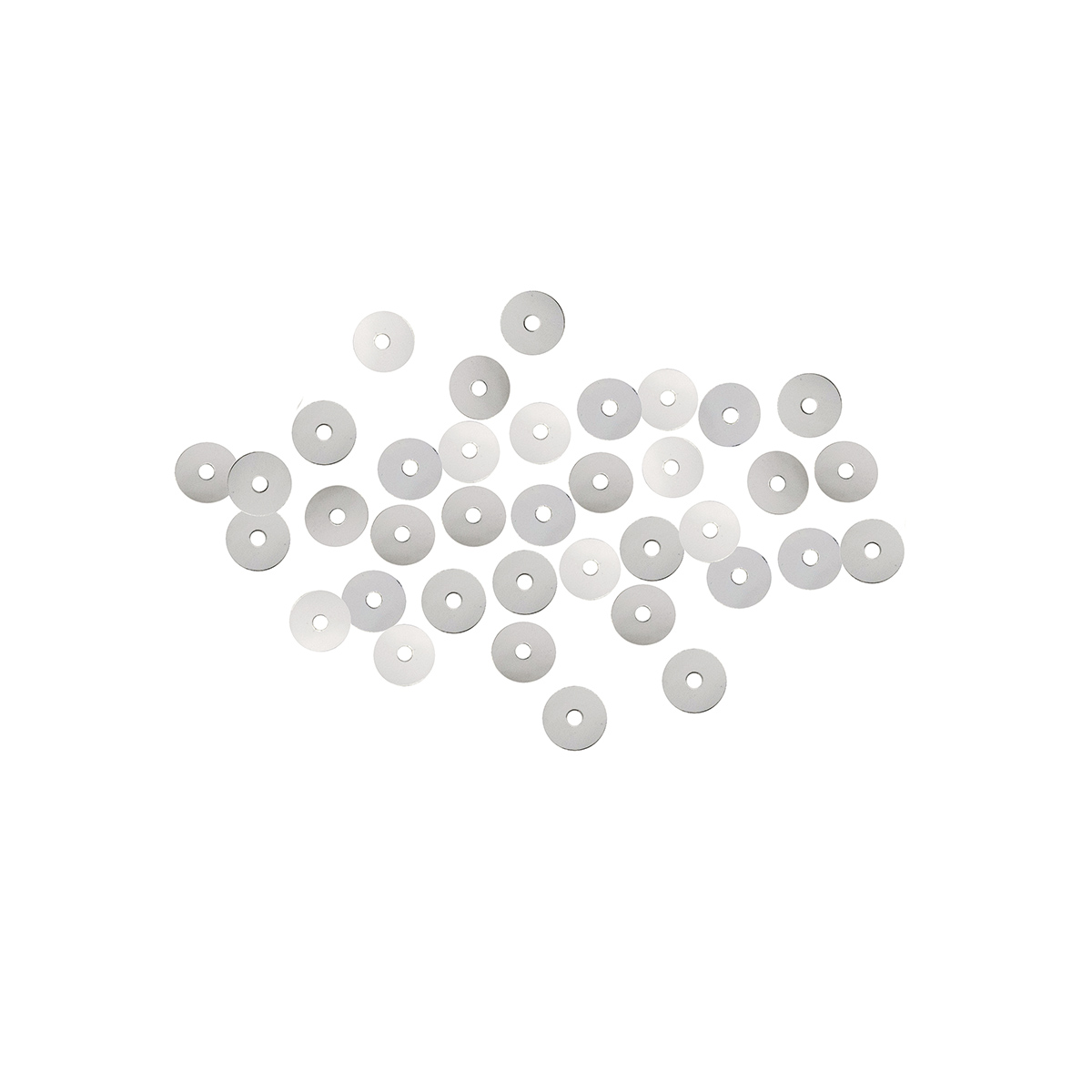 Пайетки плоские Astra&Craft, 6 мм, 10 г (1 серебро), 10 упак