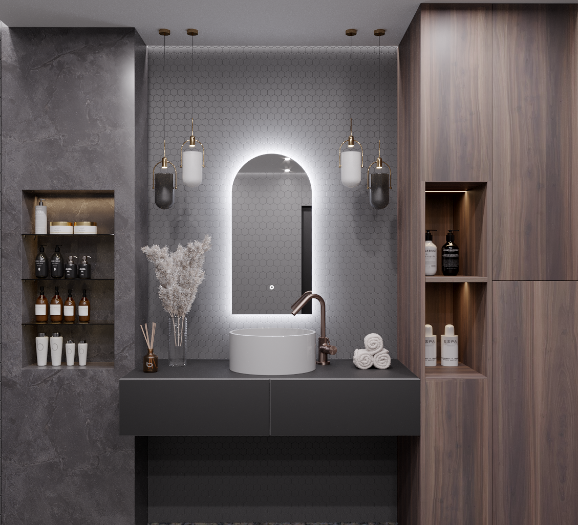 Зеркало для ванной Alias Медея 70*30 с холодной LED-подсветкой