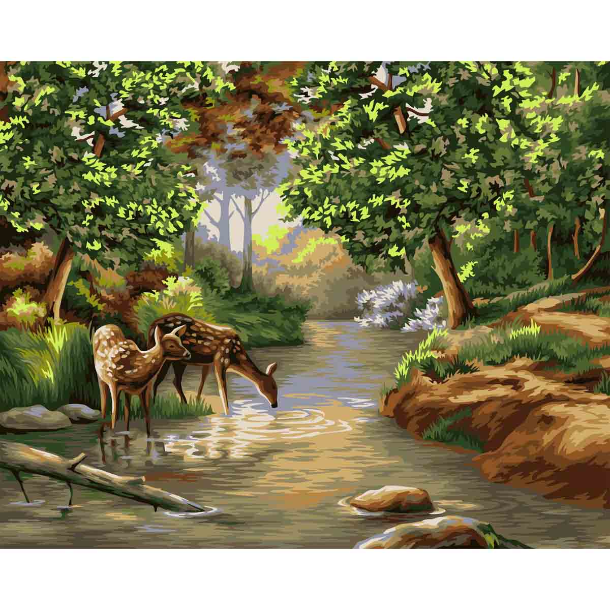 Набор для рисования по номерам Русская живопись 'Утро в лесу' A092, 40*50 см