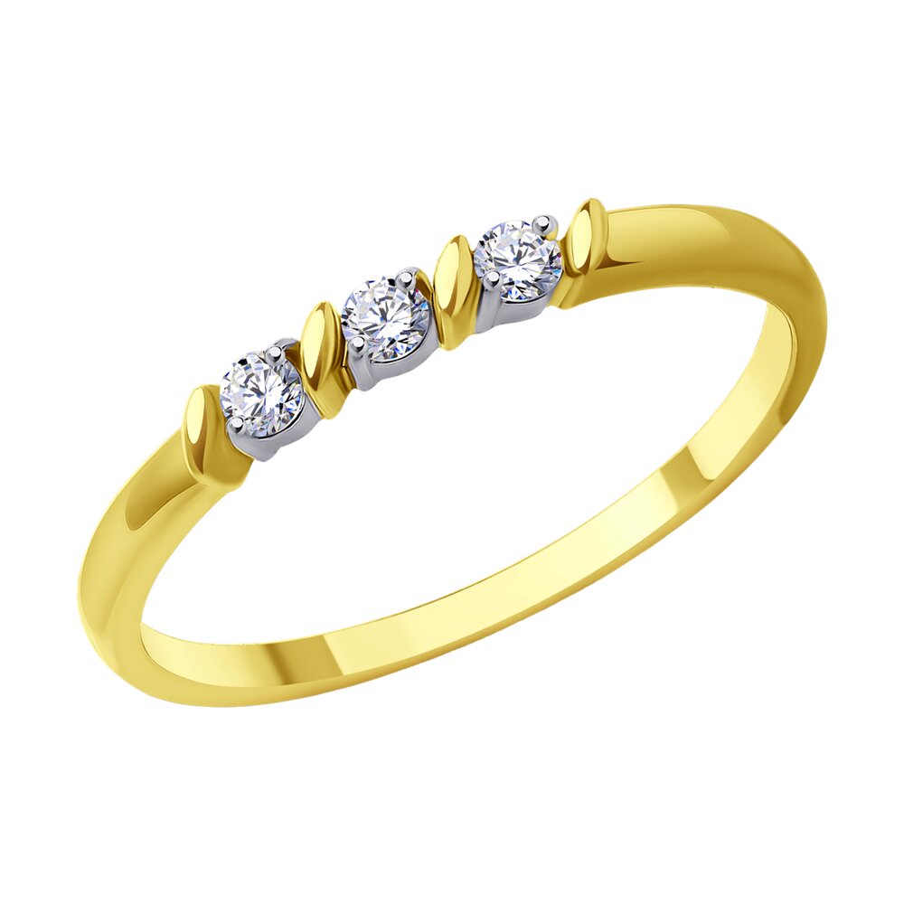 

Кольцо из желтого золота р. , Diamant 53-110-01820-1, фианит, 53-110-01820-1
