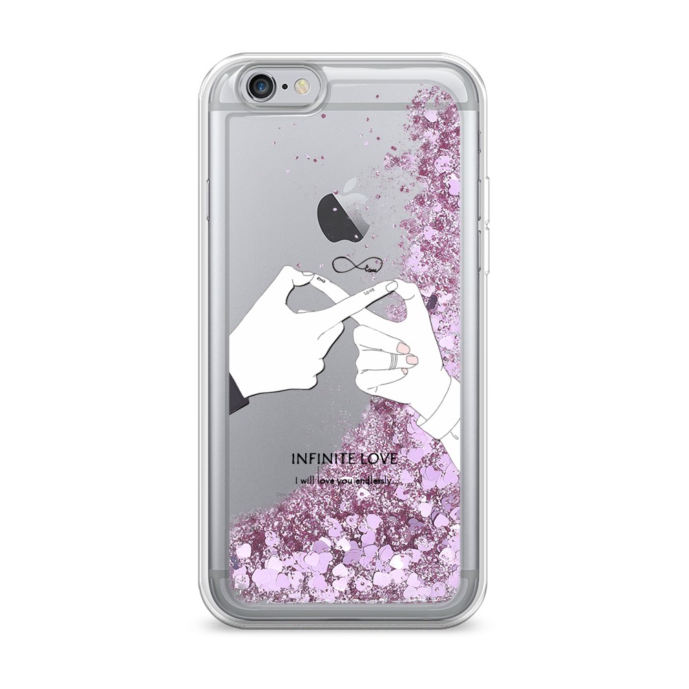 

Жидкий чехол с блестками "Любовь навсегда" на Apple iPhone 6S, 0104S94-1
