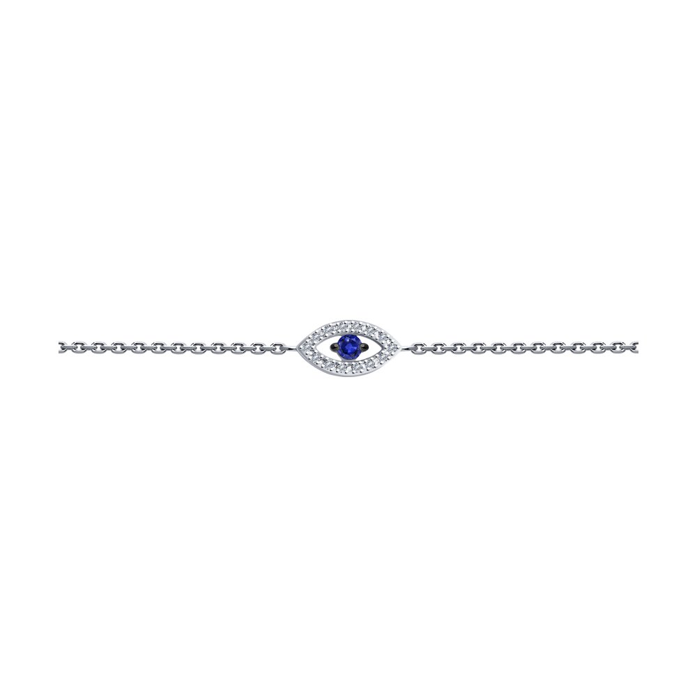 

Браслет из золота р. 16 SOKOLOV Diamonds 2050050, бриллиант\сапфир, 2050050