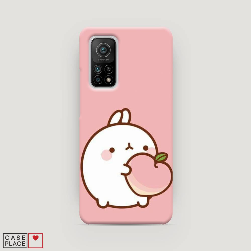 

Пластиковый чехол "Кролик с персиком" на Xiaomi Mi 10T, 39320-1