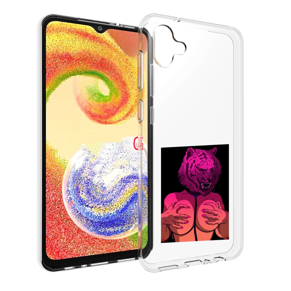 

Чехол MyPads тигр с секретом женский для Samsung Galaxy A04, Прозрачный, Tocco