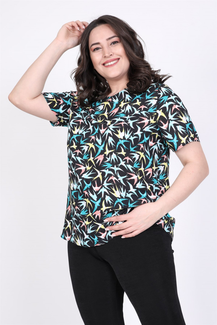 

Футболка женская My Line Moda 854 разноцветная 42 RU, Разноцветный, 854