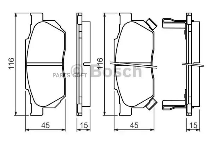 

Тормозные колодки Bosch передние 986490440