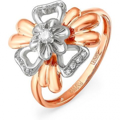 

Кольцо из красного золота с бриллиантом р. 18,5 Kabarovsky 1-0495-1000, 1-0495-1000