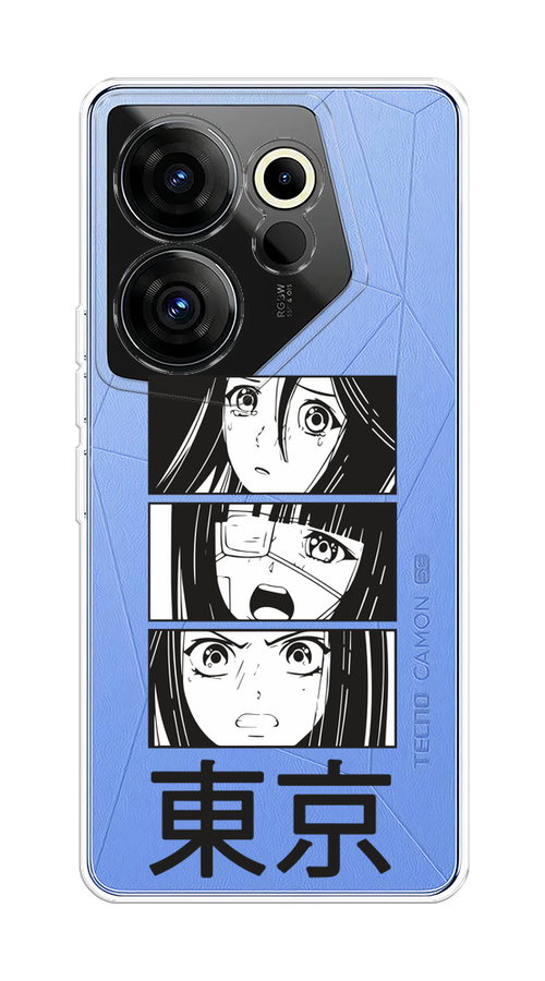 

Чехол на Tecno Camon 20 Premier "Tokyo girls", Белый;черный;прозрачный, 304250-1