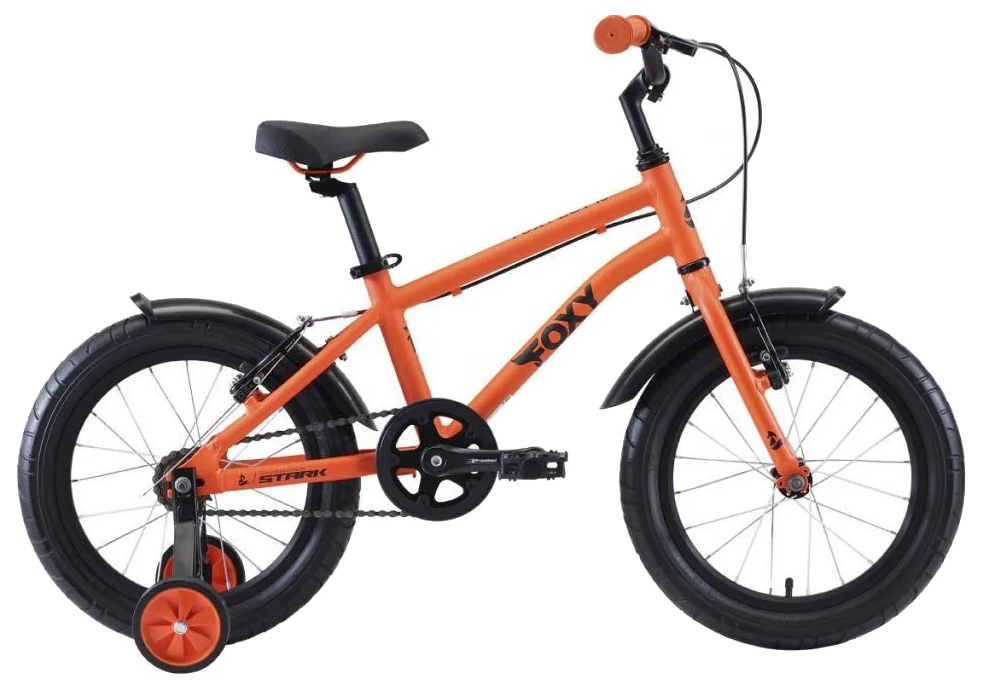 Велосипед детский Stark Foxy 16 Boy 2022, цвет оранжевый-черный