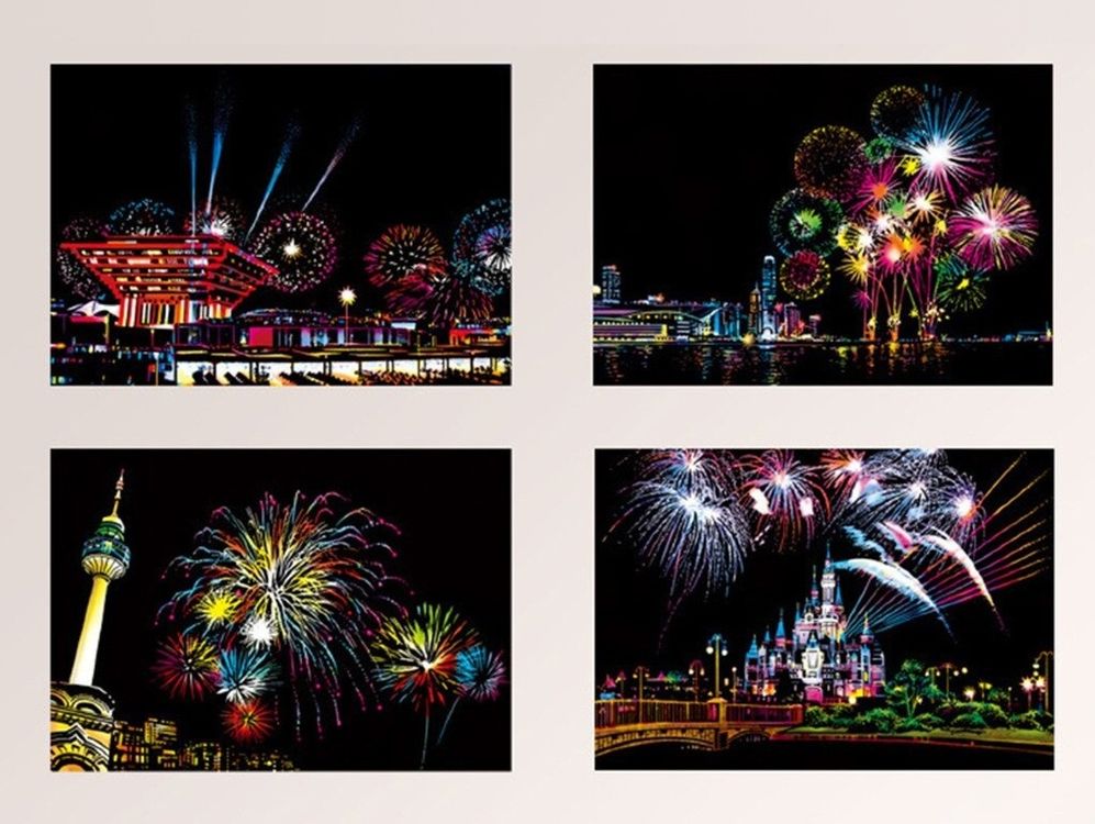 

Набор скретч-картин «Fireworks postcards» (цветные) scrt-53