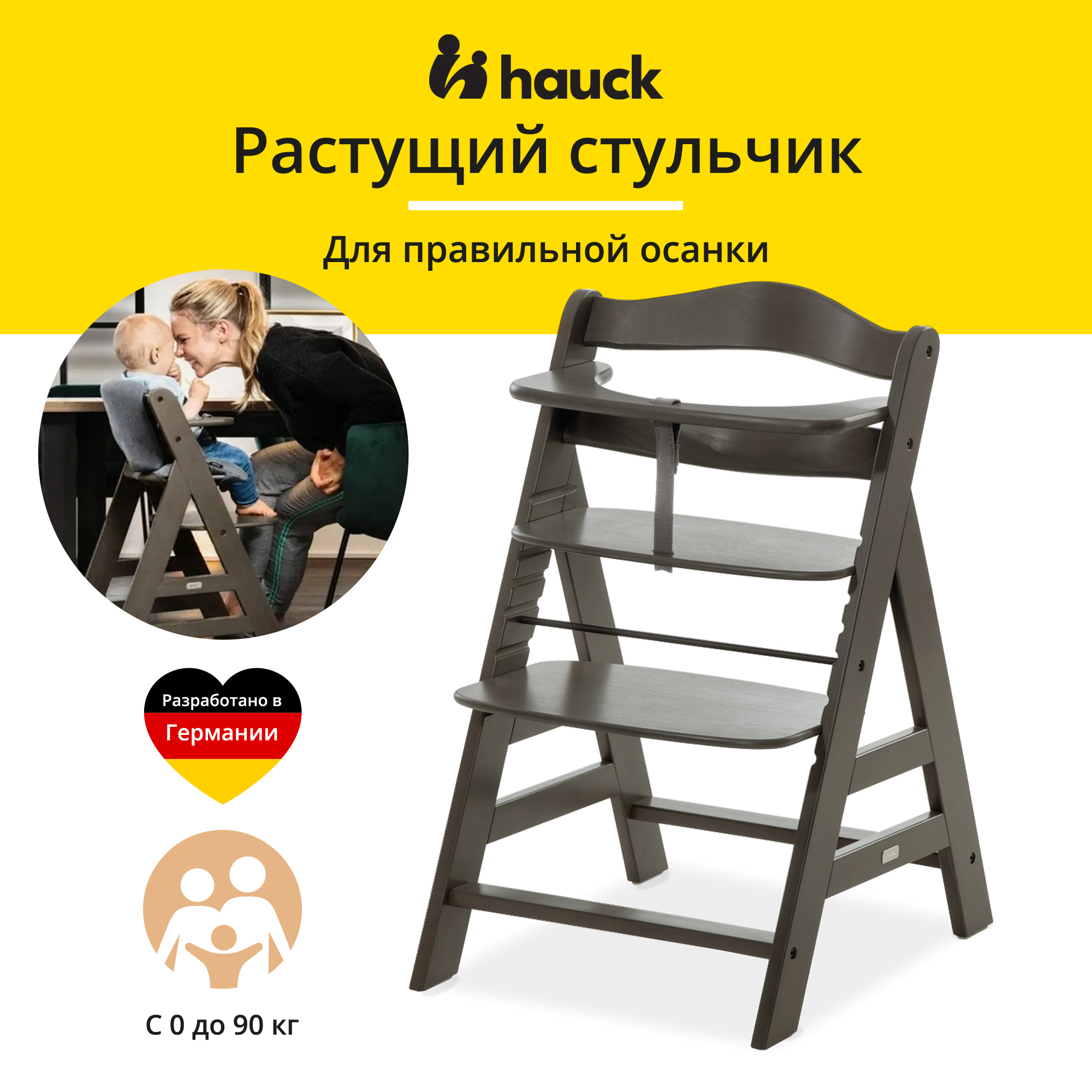 Стульчик для кормления hauck Alpha+ Charcoal