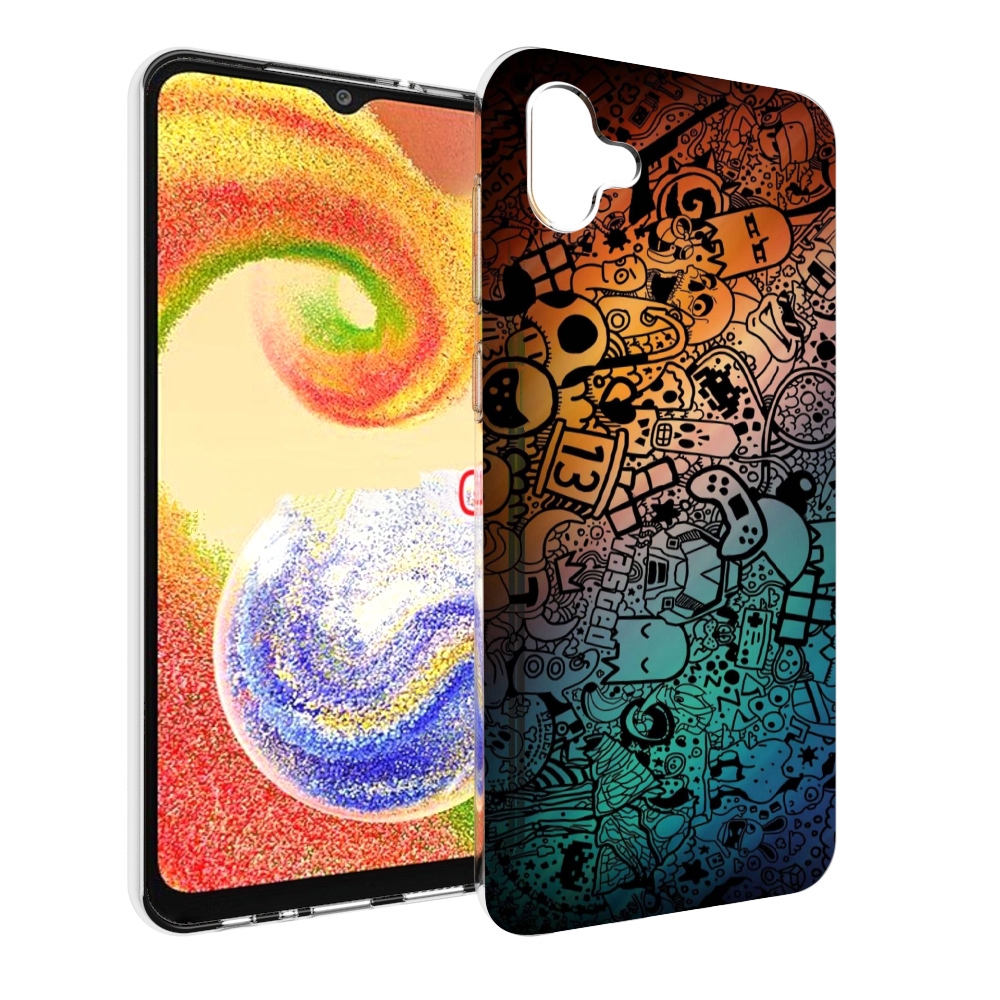 Чехол MyPads стикеты в тени для Samsung Galaxy A04