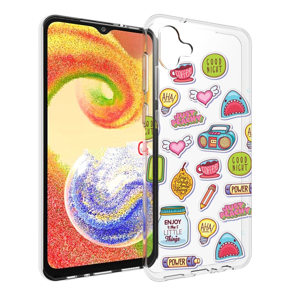 

Чехол MyPads стикер-пак для Samsung Galaxy A04, Прозрачный, Tocco