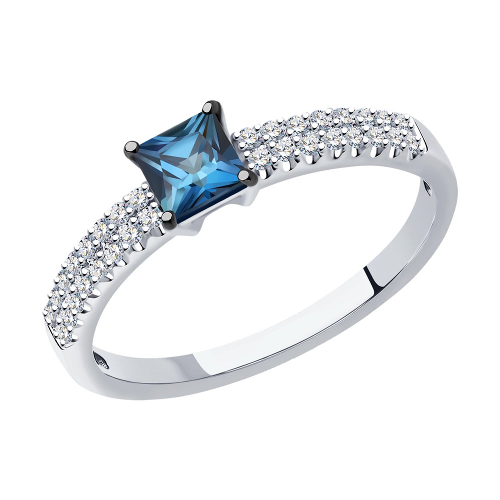 

Кольцо из золота р. , SOKOLOV Diamonds 2011207-3, бриллиант\сапфир, 2011207-3