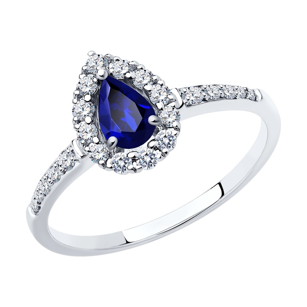 

Кольцо из золота р. 16,5 SOKOLOV Diamonds 2011202-3, бриллиант\сапфир, 2011202-3