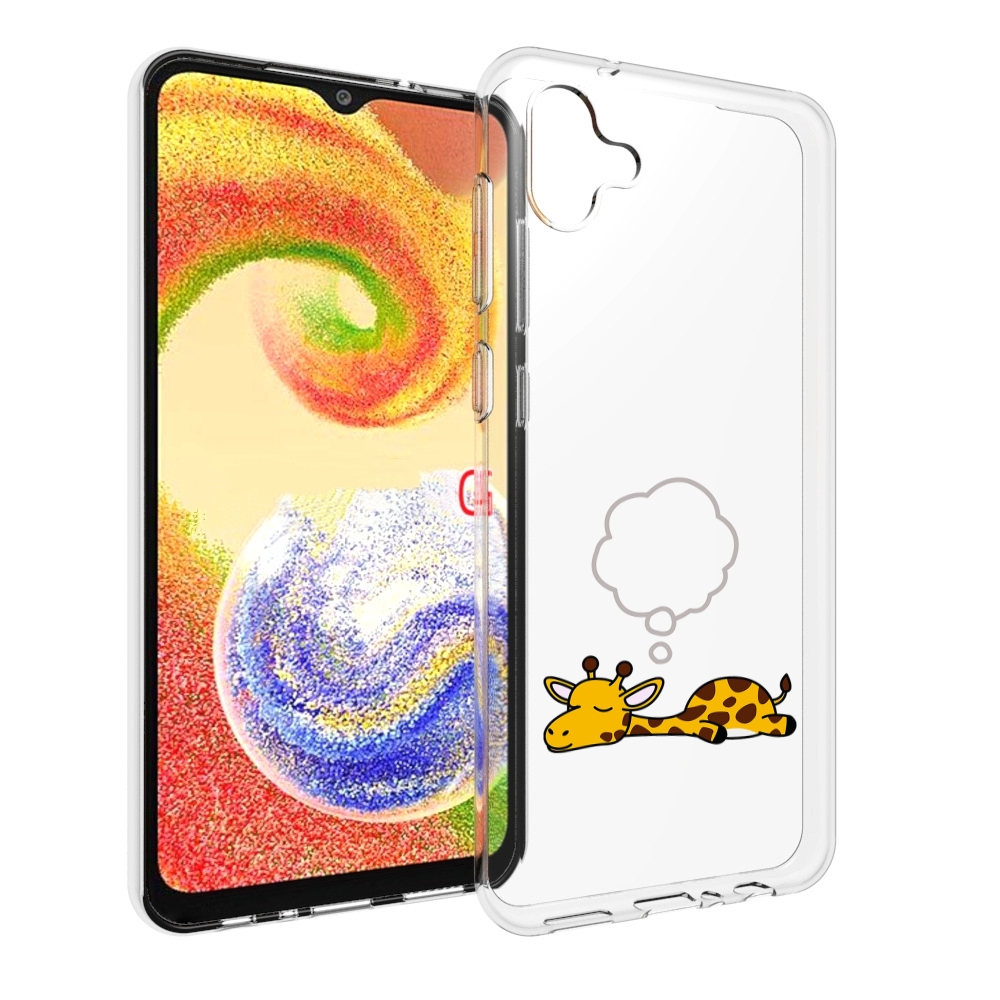 

Чехол MyPads спящий-жираф детский для Samsung Galaxy A04, Прозрачный, Tocco