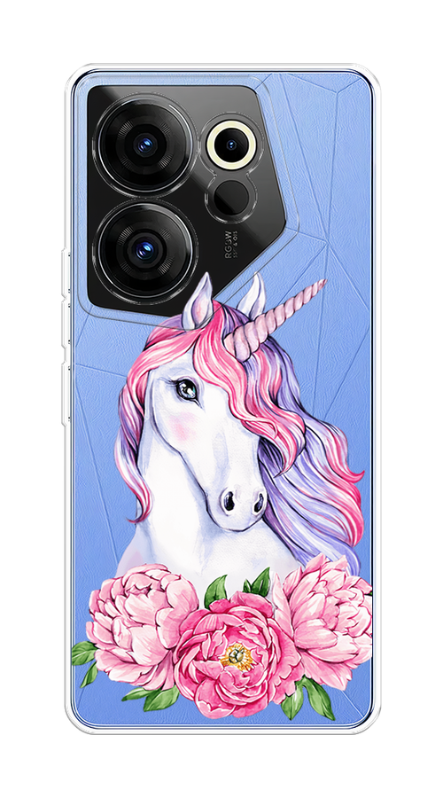 

Чехол на Tecno Camon 20 Premier "Единорог с пионами", Розовый;белый;зеленый, 304250-1