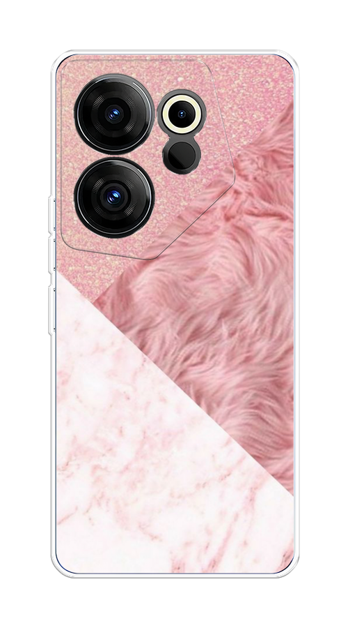 

Чехол на Tecno Camon 20 Premier "Текстурные треугольники", Розовый;белый, 304250-1