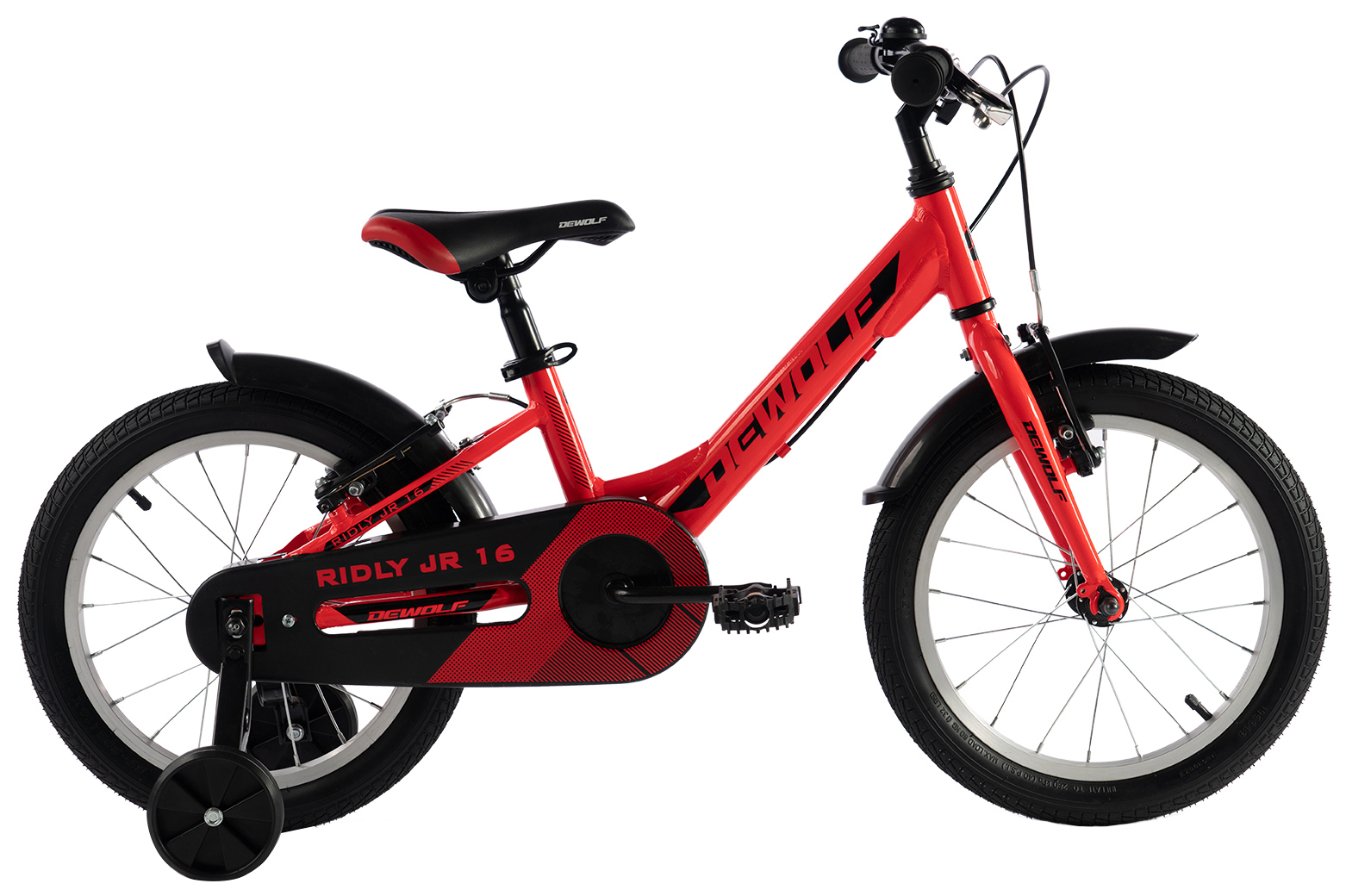 фото Велосипед dewolf детский ridly jr 16 2022, цвет красный-черный