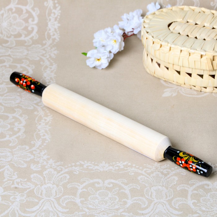 

Скалка, 42×5 см, хохлома, микс, Хохломские узоры