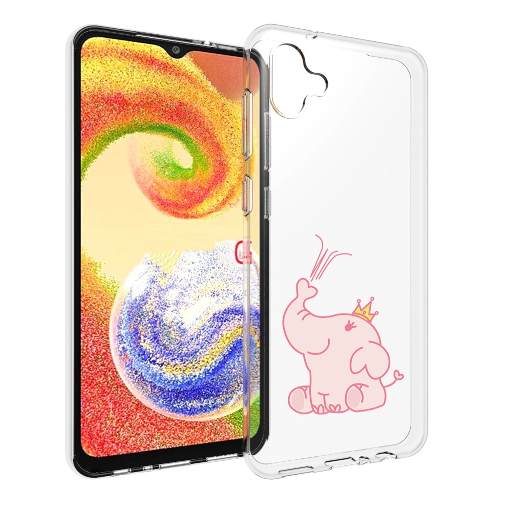 

Чехол MyPads слоник-принц детский для Samsung Galaxy A04, Прозрачный, Tocco