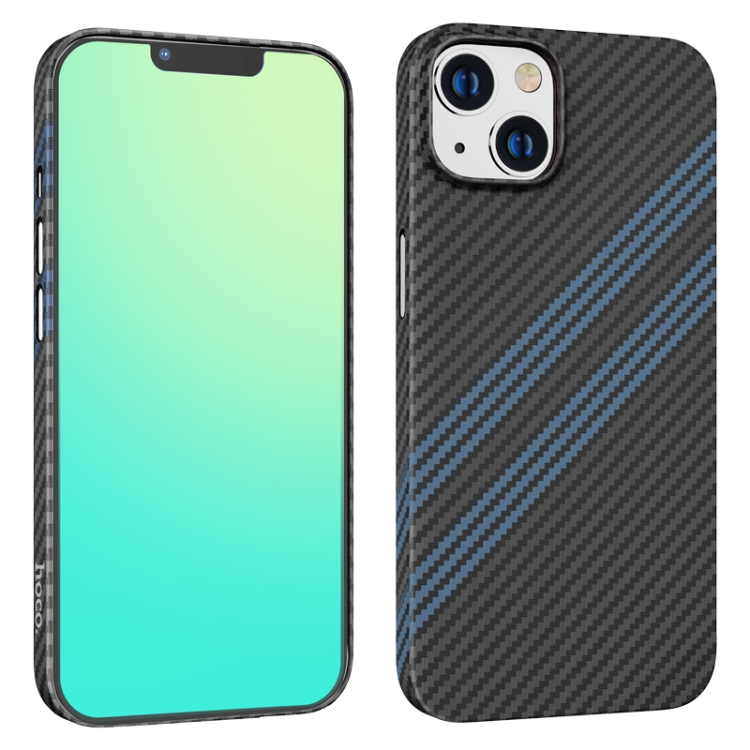 

Чехол-накладка HOCO Gave slim protective case для iPhone 14, черно-синяя, Черный