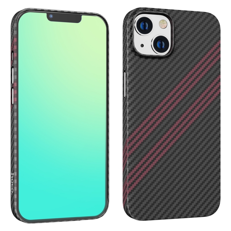 фото Чехол-накладка hoco gave slim protective case для iphone 14, черно-красная