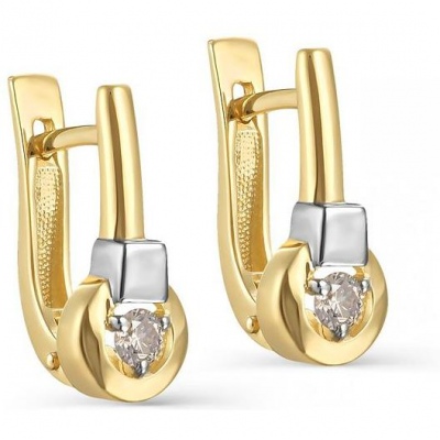 

Серьги из желтого золота с бриллиантом Kabarovsky 12-21310-9200, 12-21310-9200