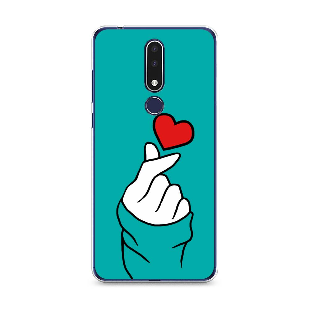 

Чехол Awog на Nokia 3.1 Plus / Нокиа 3.1 Plus "Маленькое сердечко", Голубой;белый;красный, 122850-7